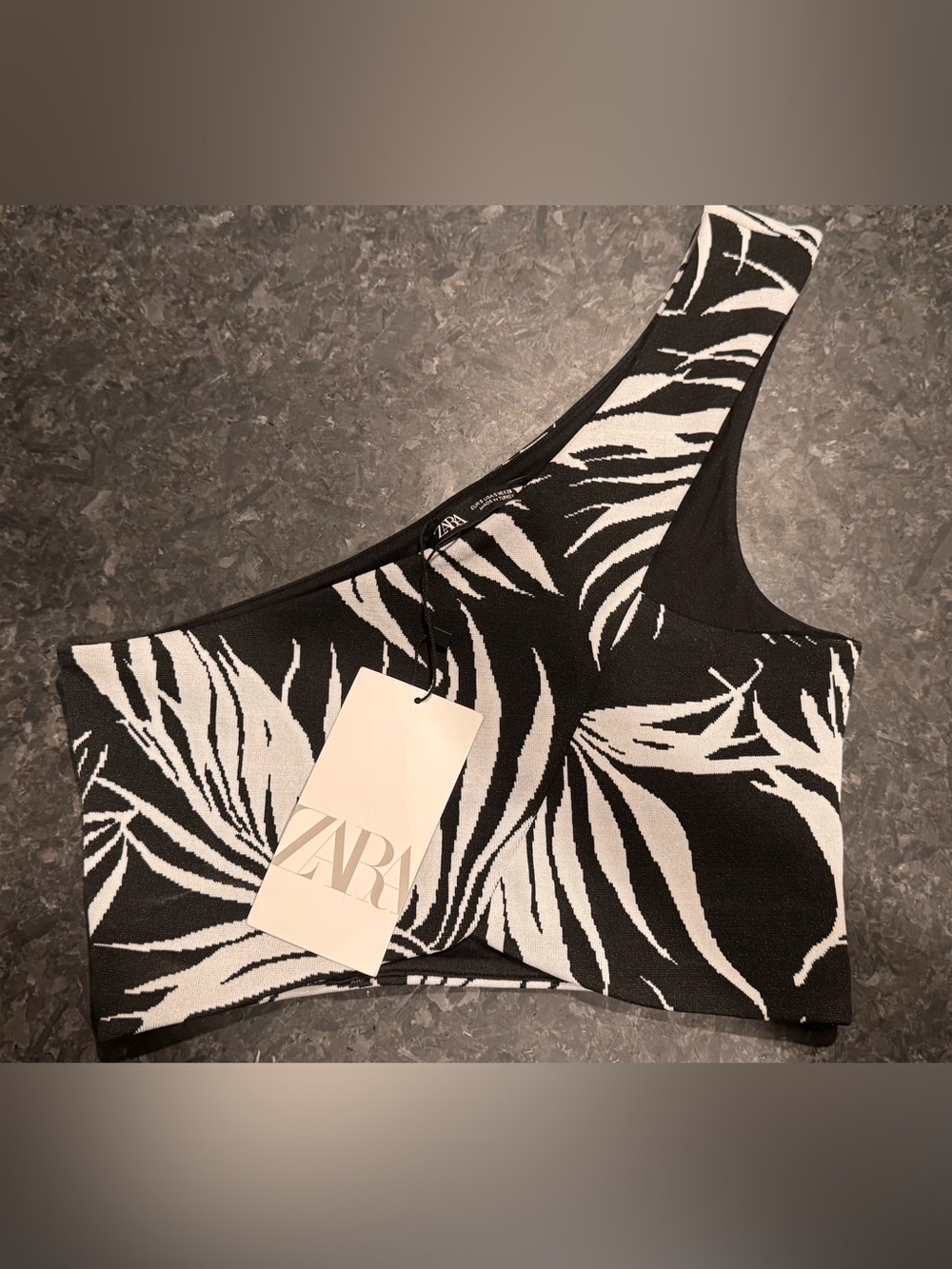 ZARA One Shoulder Crop Top